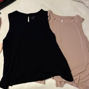 Set of 2 Halogen tanks- black and nude- size L